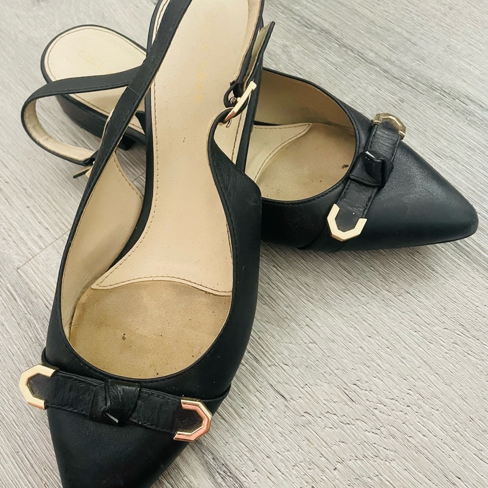 Cole Haan Black Heeled Shoes with Pointed Toe